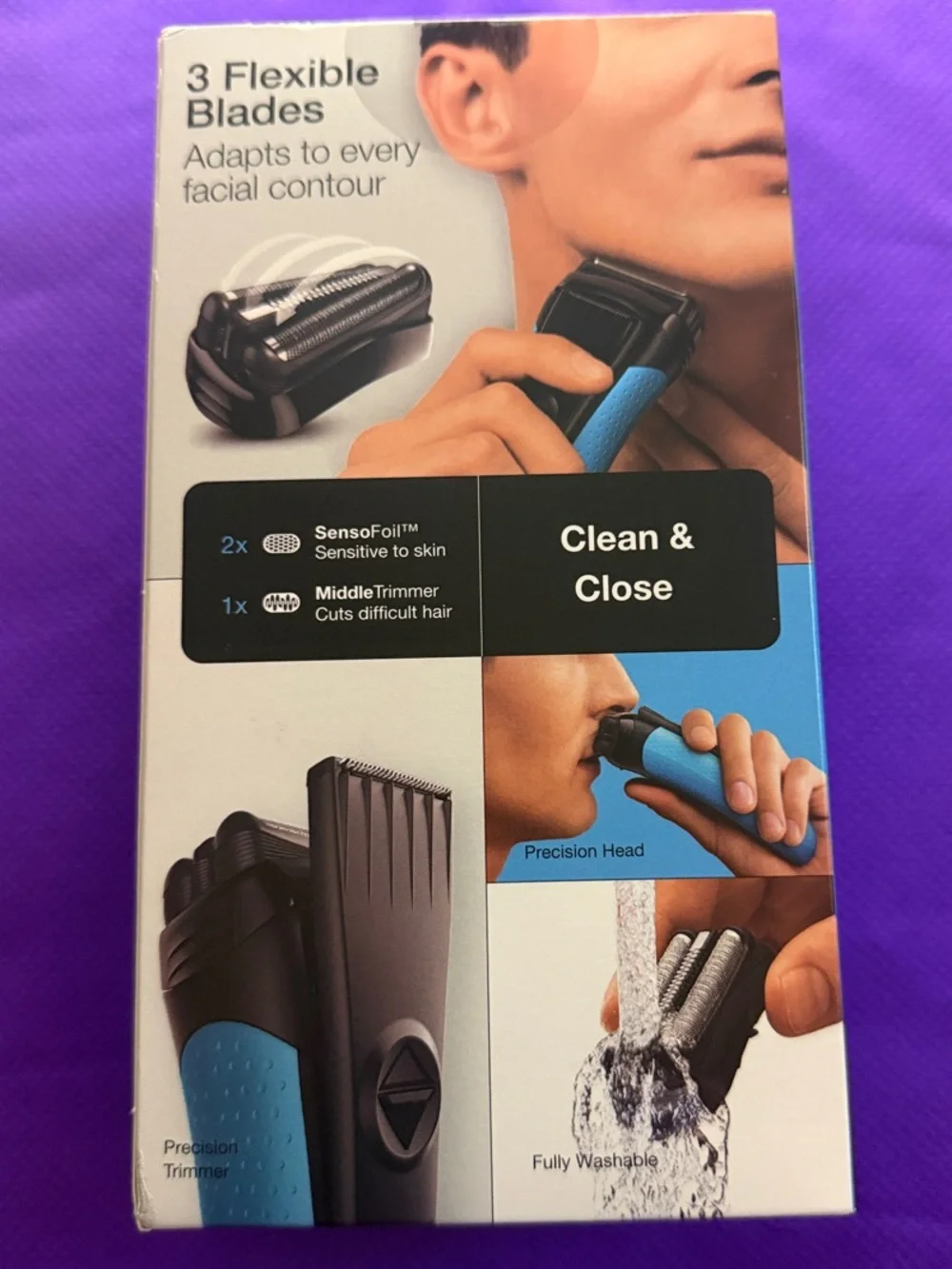 Braun Series 3 Wet & Dry Electric Shaver in Blue/Black